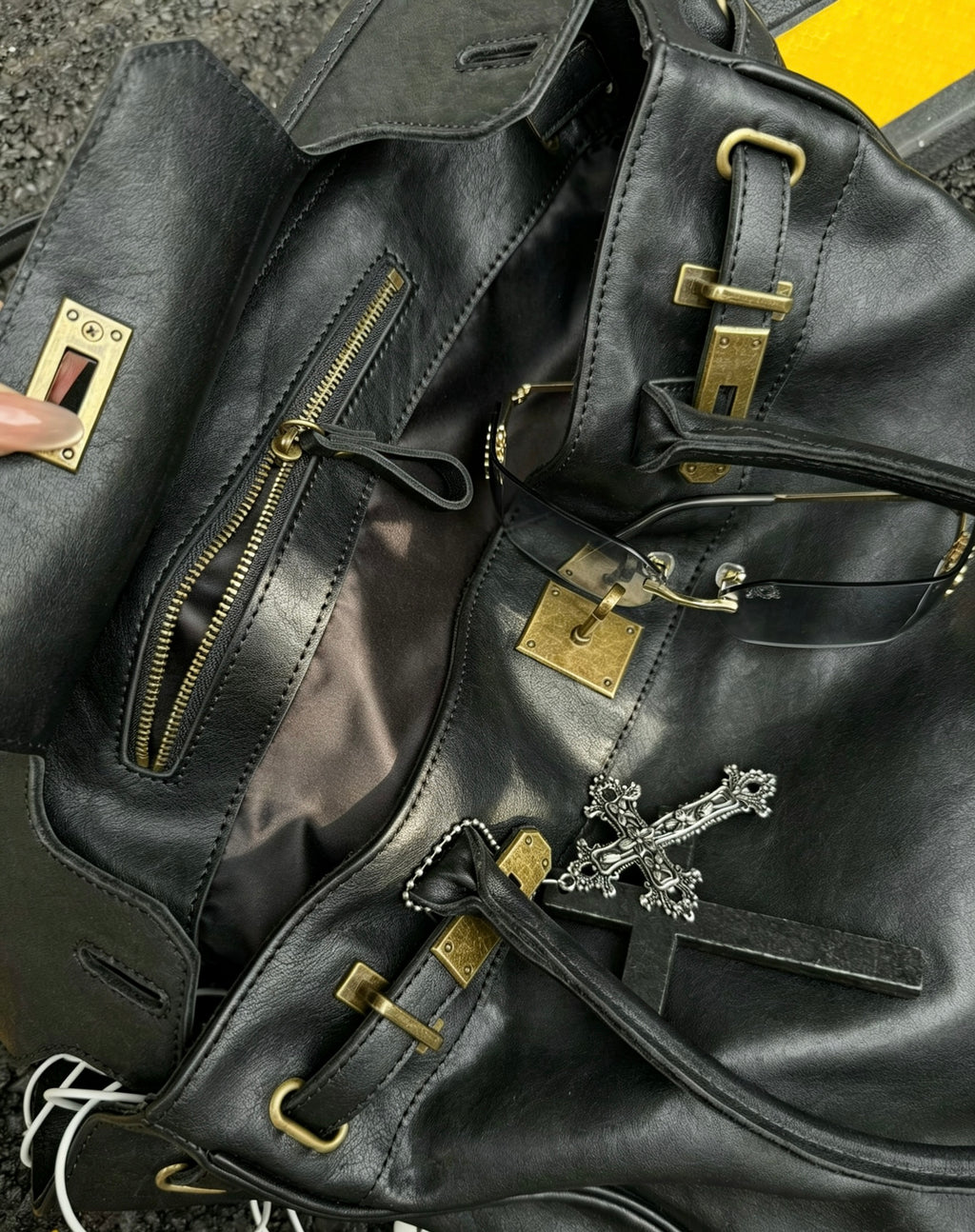 Quilted Leather Tote Firkin Bag PU