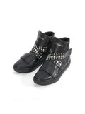 High-Top Studded Sneakers