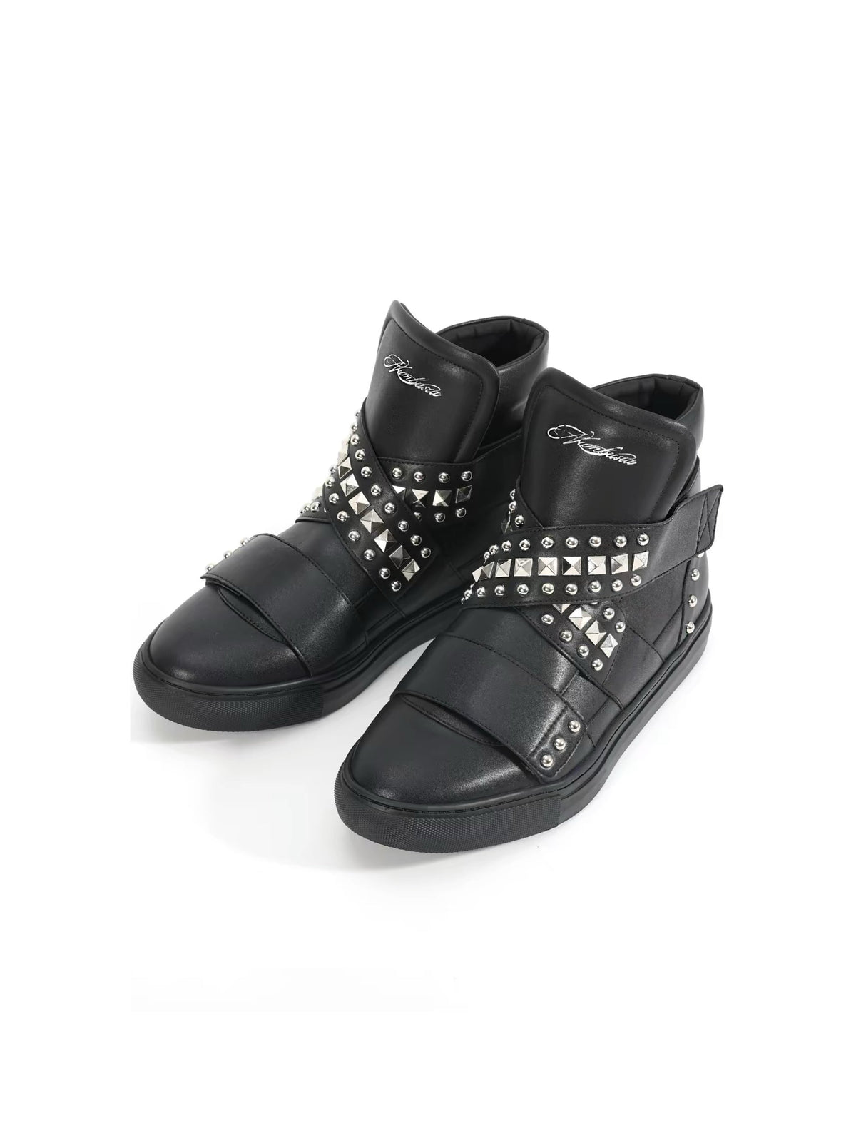 High-Top Studded Sneakers