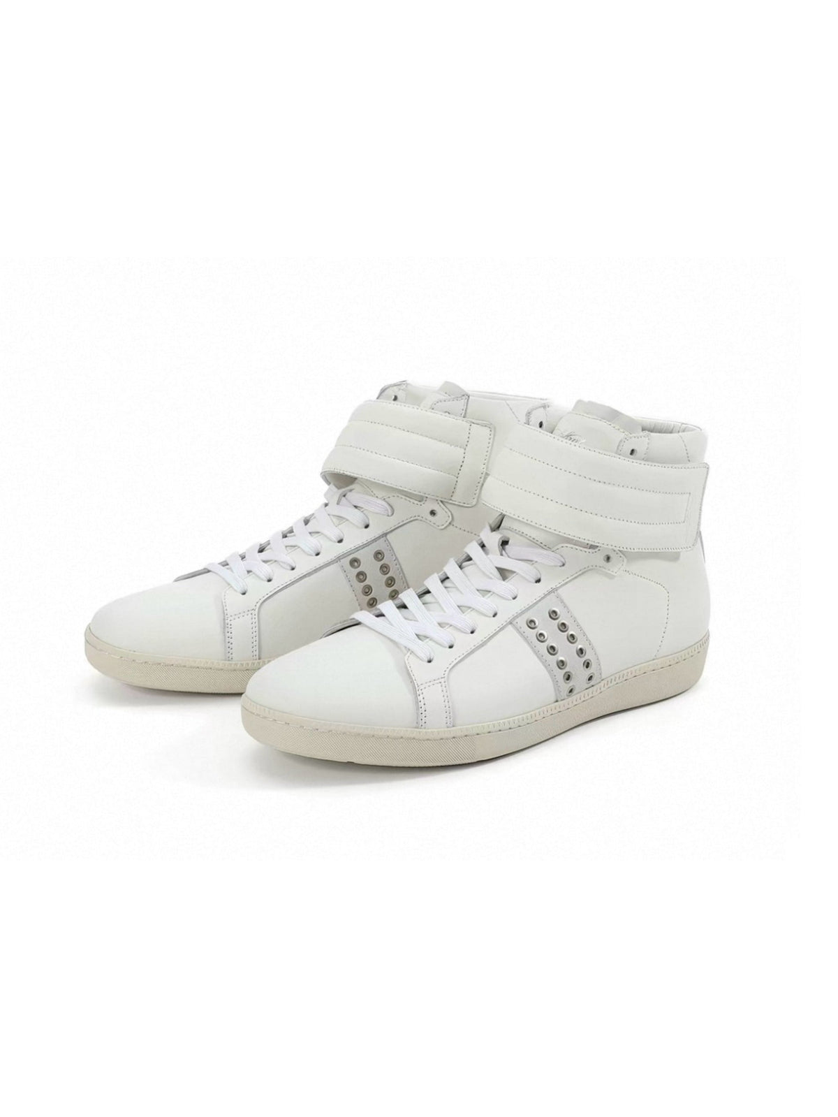 Cowhide Retro Rivet High-Top Sneakers - sole
