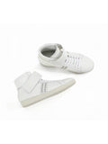 Cowhide retro rivet high-top sneakers