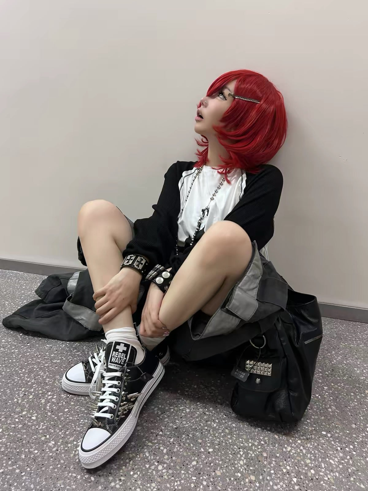 Spiked Low-Top Sneakers – Punk Gothic Spike Streetwear Shoes