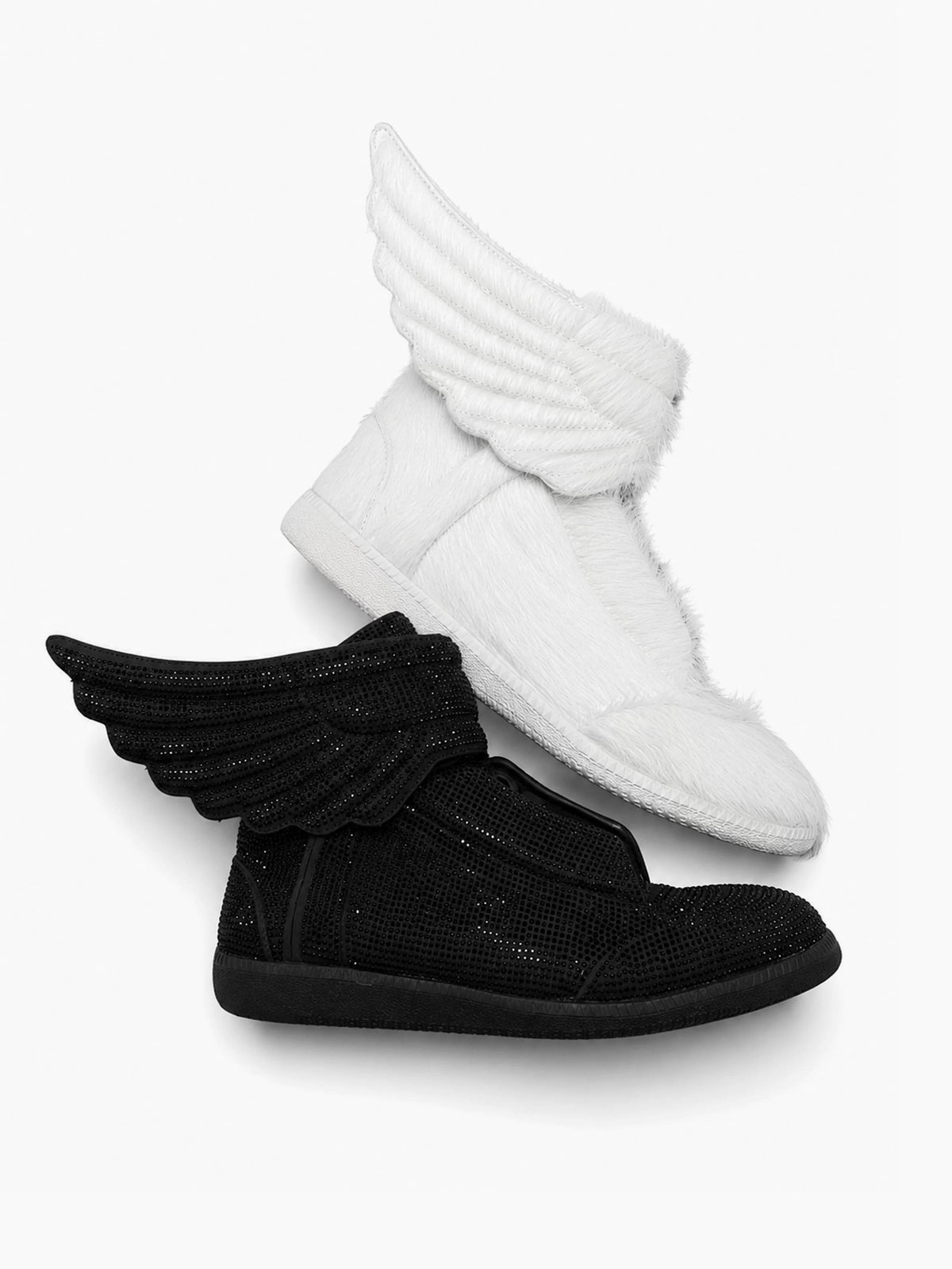 Seraph Wing Shoes – Black Angel-Wing Gothic Footwear