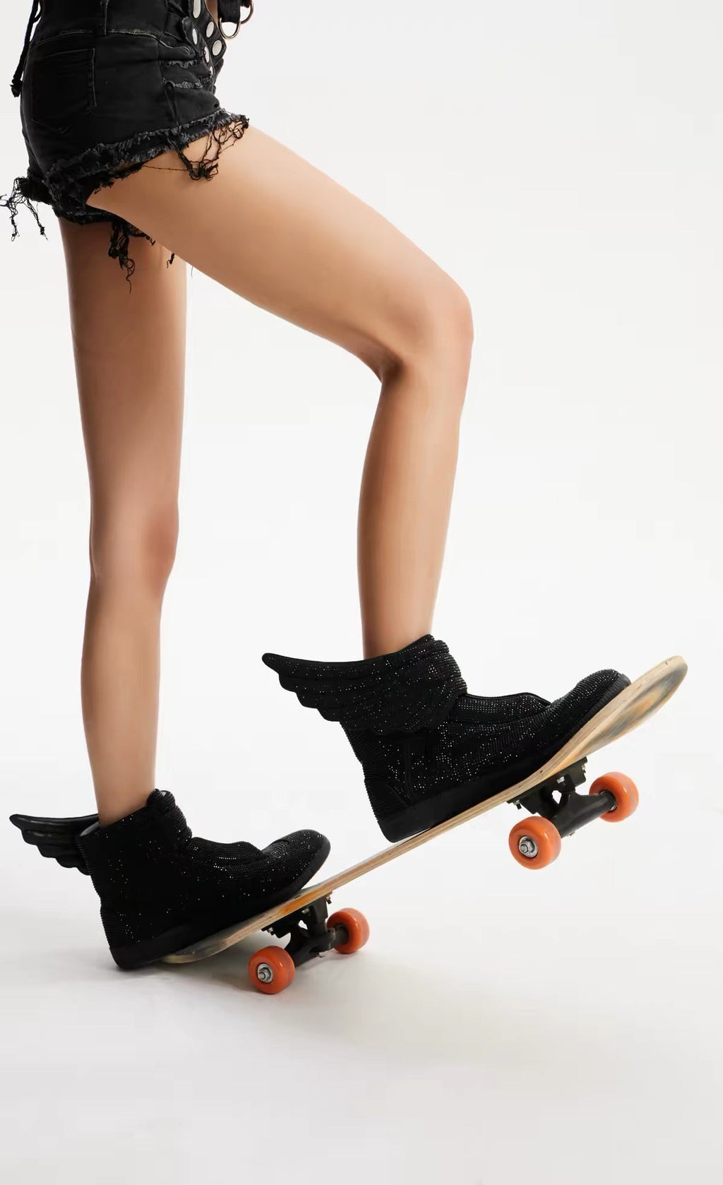 Seraph Wing Shoes – Black Angel-Wing Gothic Footwear
