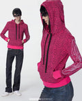 Rose pink leopard print hoodie