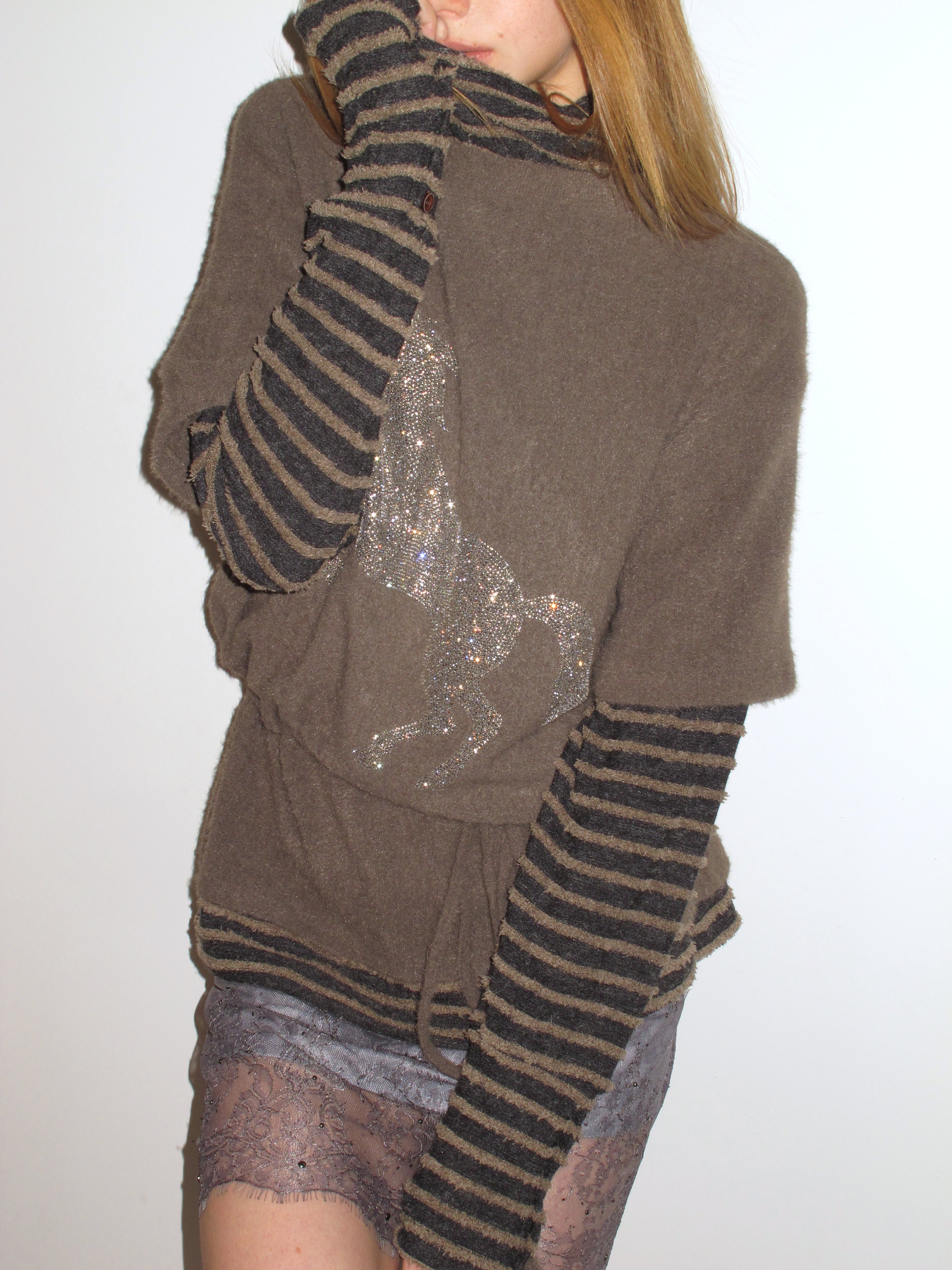 [A001142]Dirty Fit' Vintage Grunge Horse Racing Tee