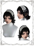 Gothic Ruffled Lace Headband