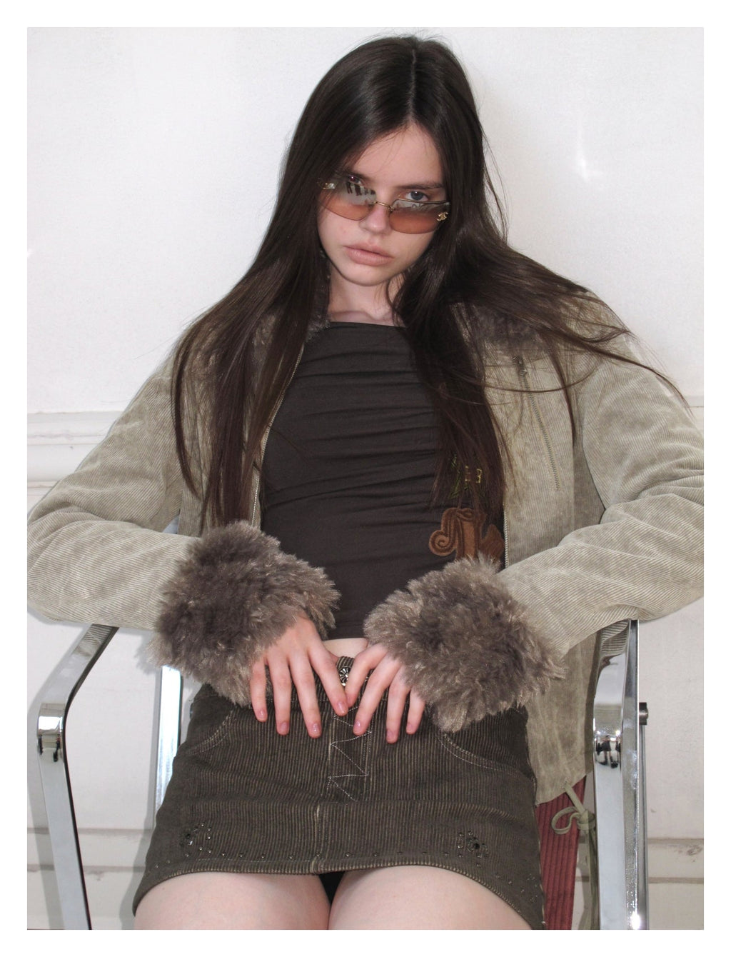 [A001062]Retro Hippie Corduroy Patchwork Jacket