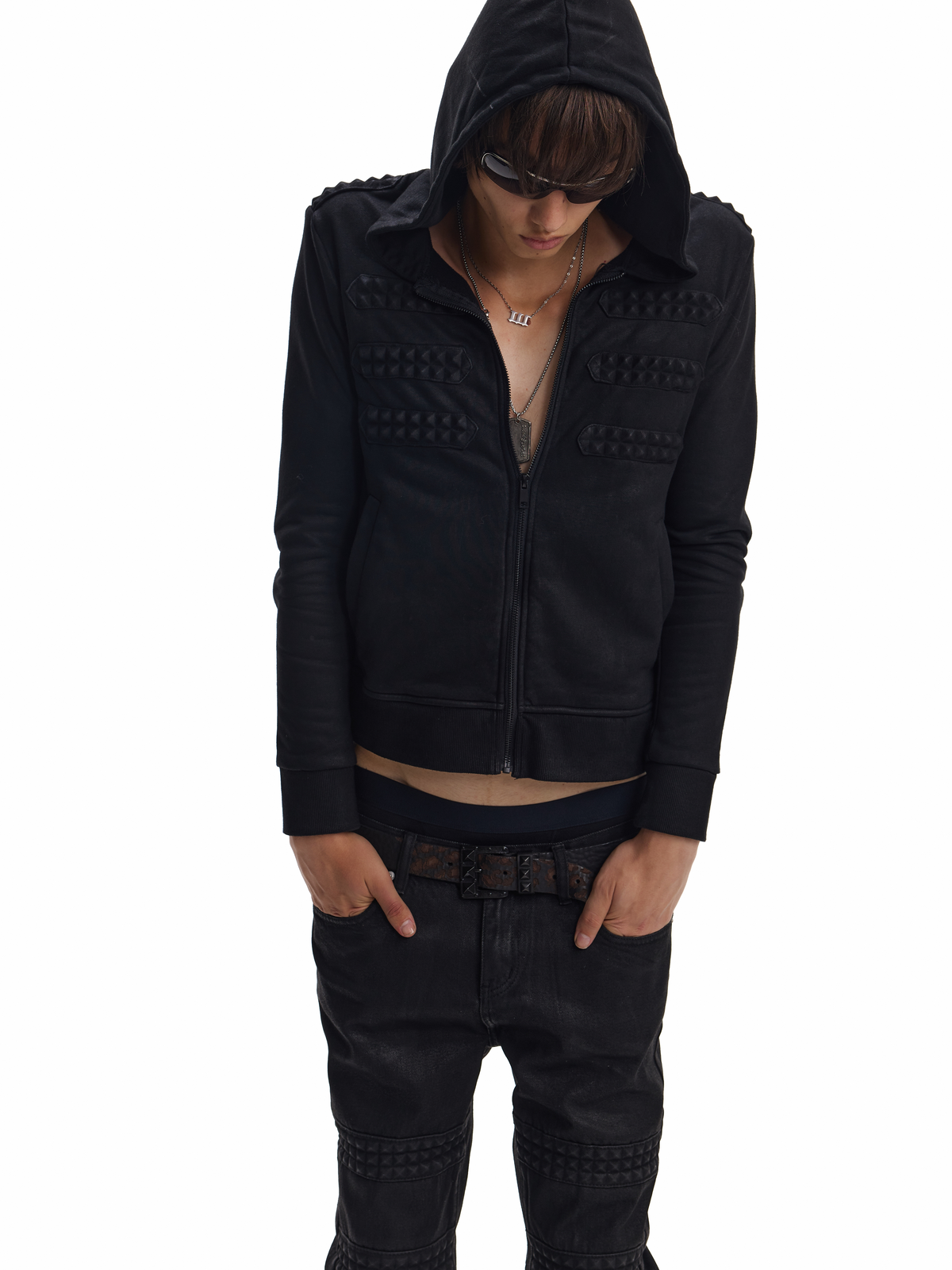 Decadent 3D Embossed Hoodie Jacket - detail