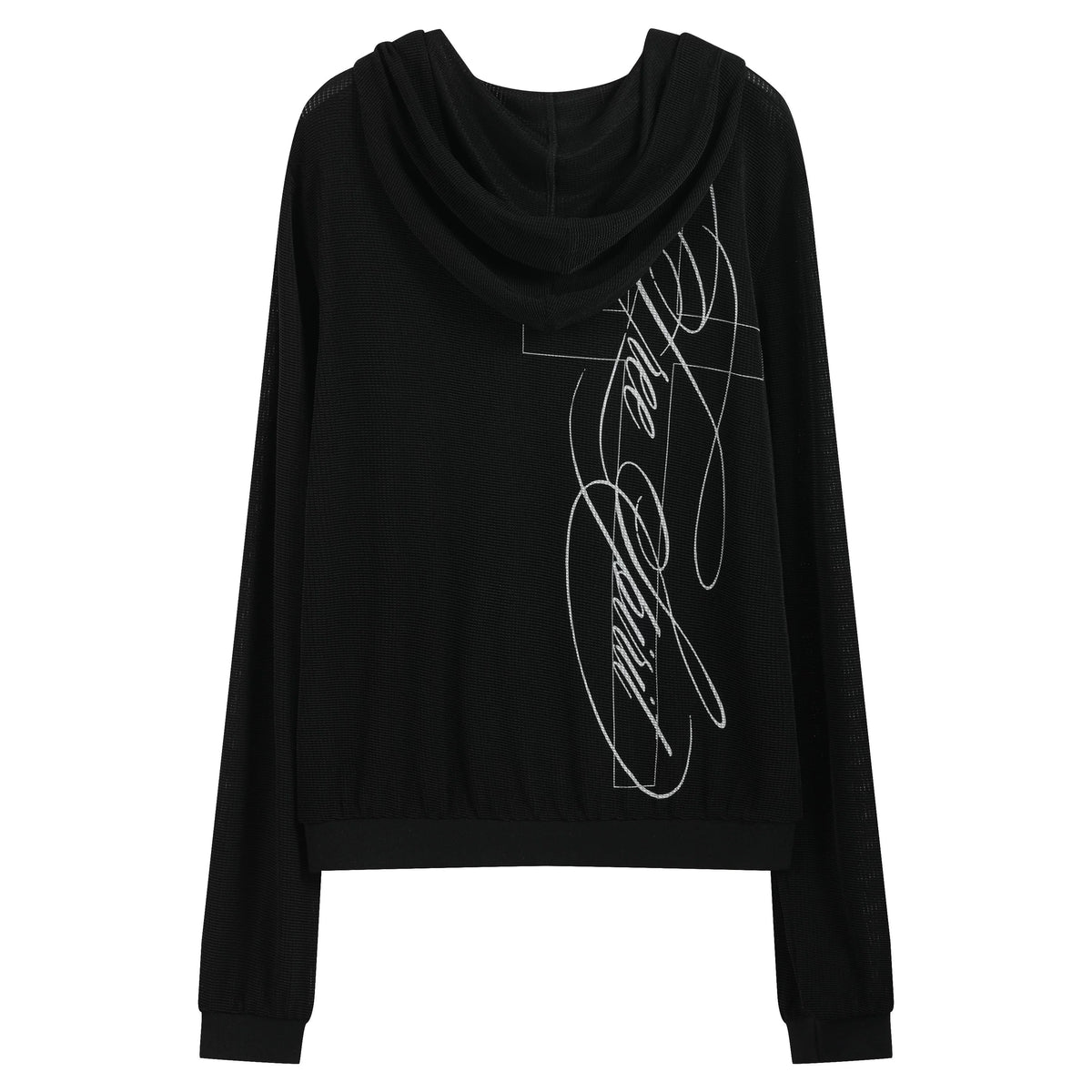Micro Sheer Zip Cardigan - front
