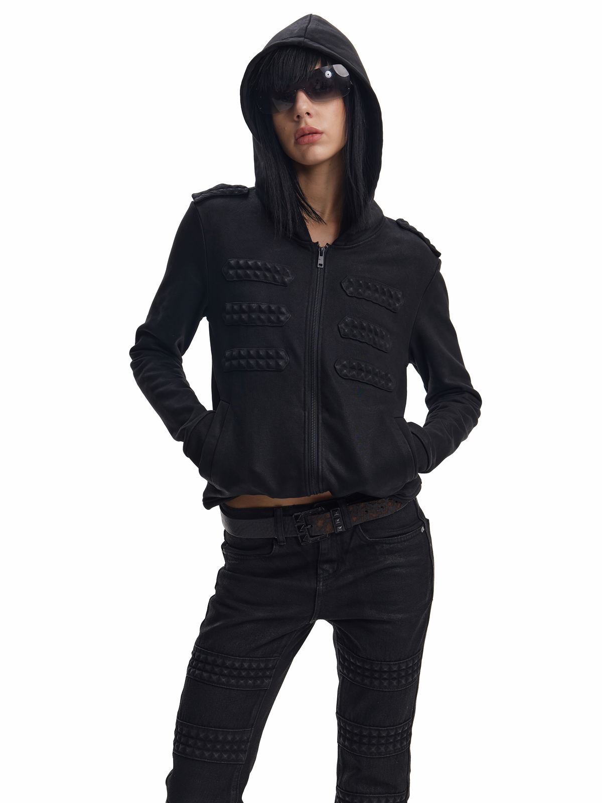 Decadent 3D Embossed Hoodie Jacket - back