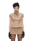 Tailored slim fit double-breasted trench jacket