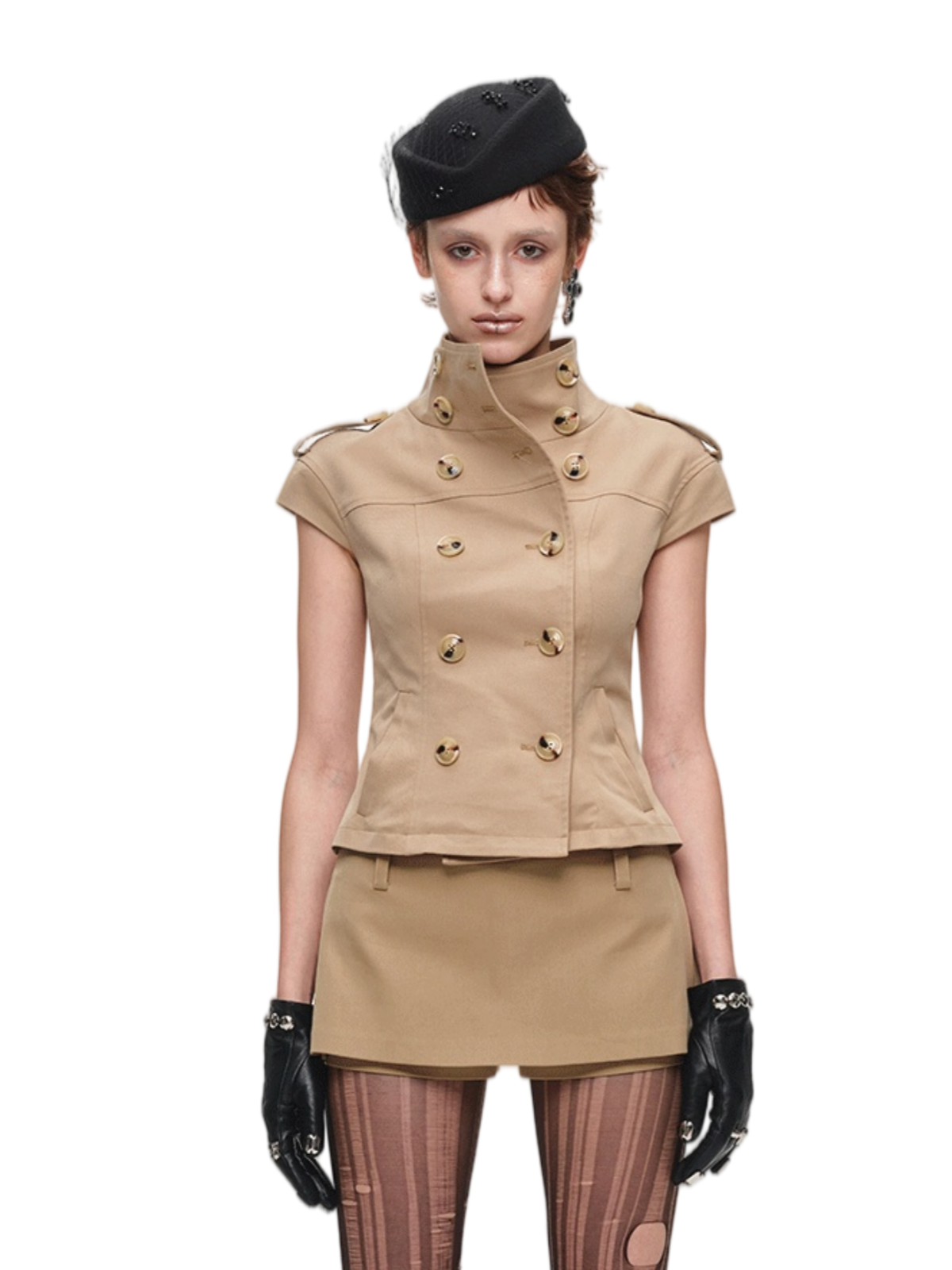 Tailored slim fit double-breasted trench jacket