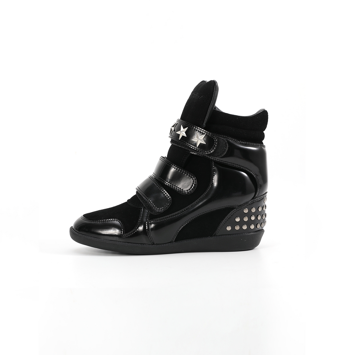 Retro rivet thick sole sneakers