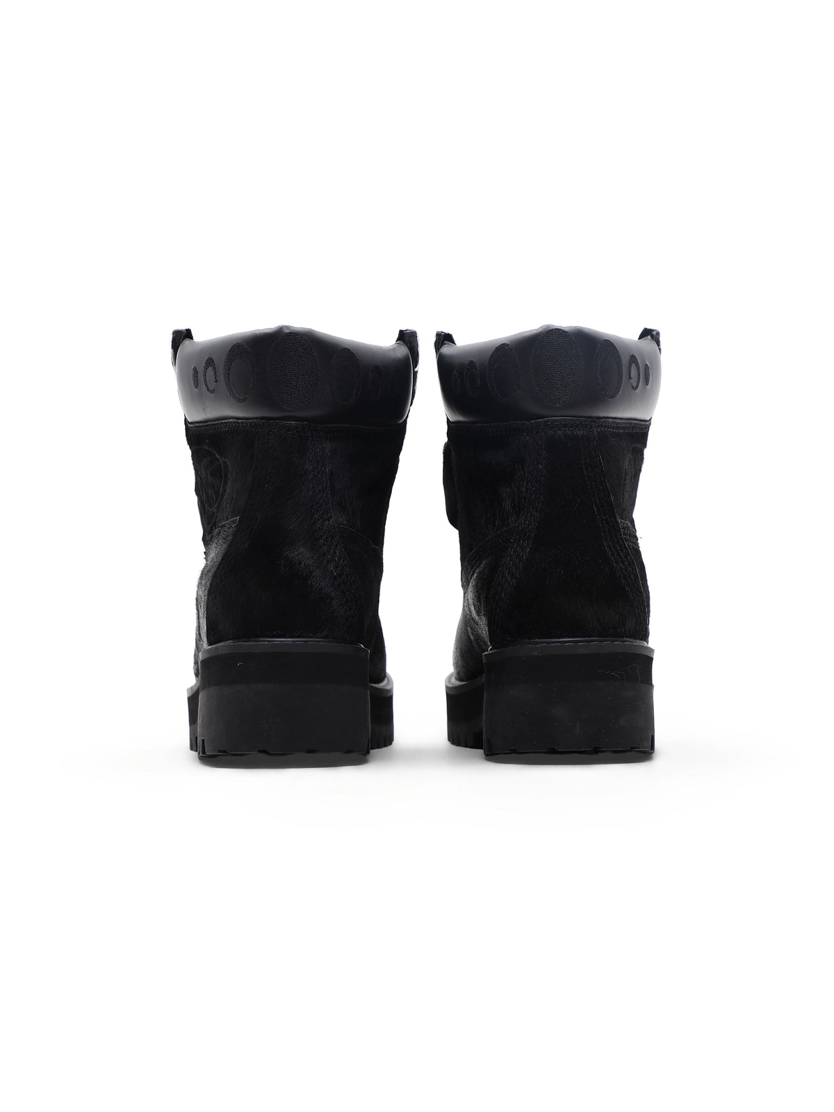 Vintage Horsehair High-Top Boots – Black and Silver Statement Boots