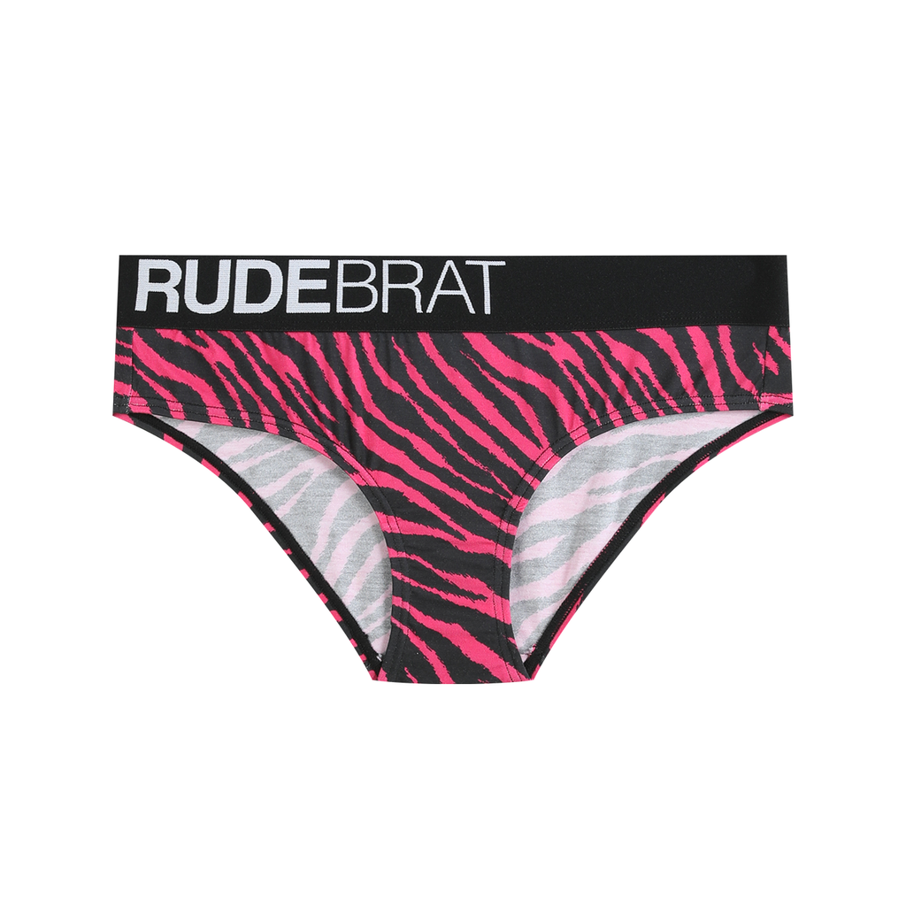 Rebel Tiger Print Briefs - front