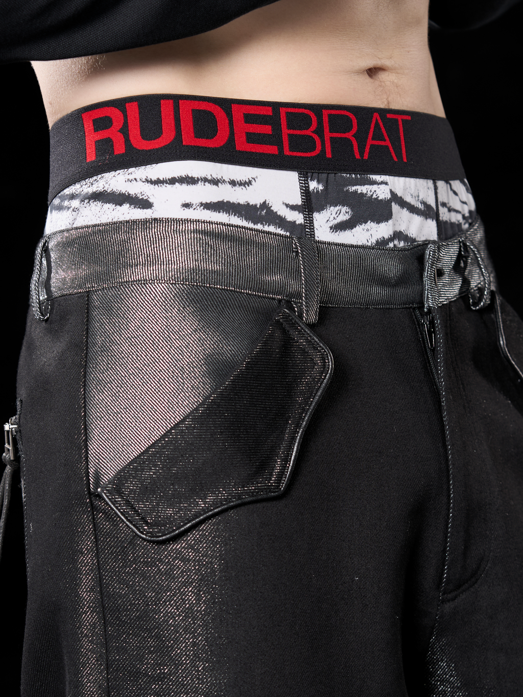 Rebel Tiger Print Briefs - zebra colorway