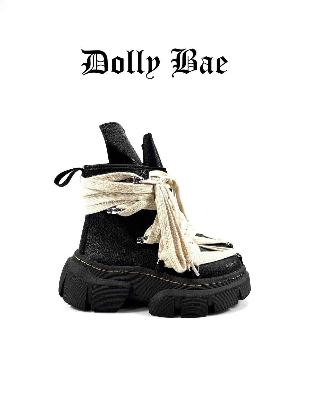 Dollybae Platform Wrap-Lace Martin Boots