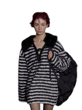 24ANS Detachable Collar Striped Knit Sweater