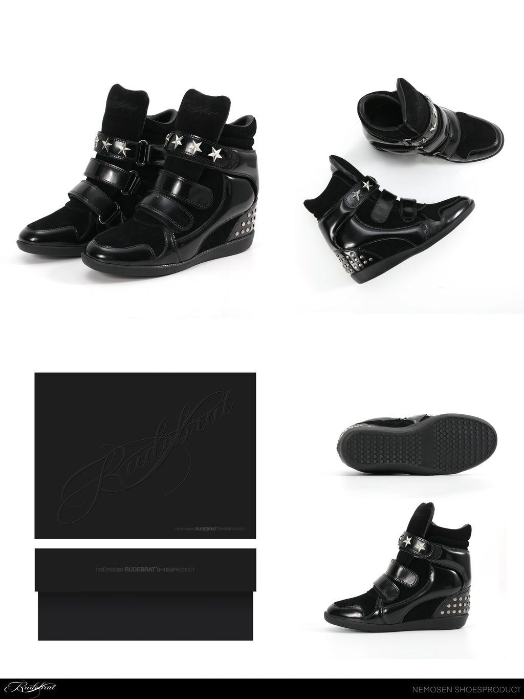 Retro Rivet Thick Sole Sneakers - side