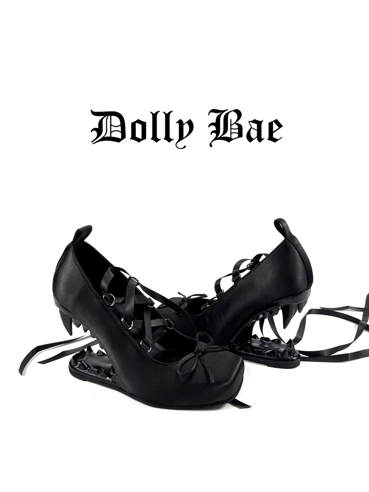 Dollybae Satin Square-Toe Ankle Strap Heels