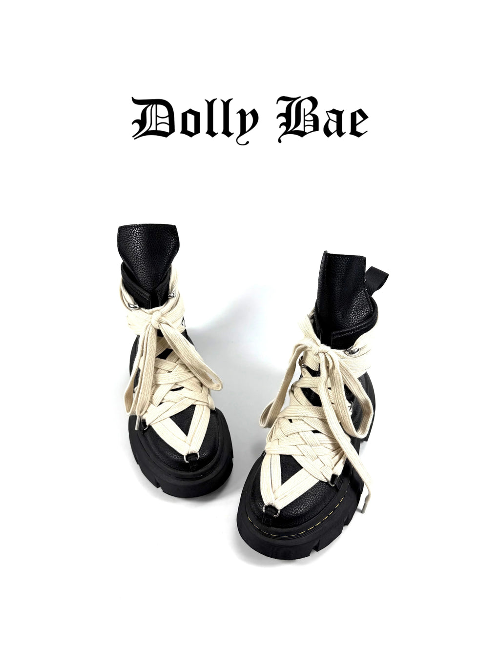 Dollybae Platform Wrap-Lace Martin Boots
