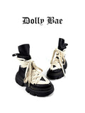 Dollybae Platform Wrap-Lace Martin Boots