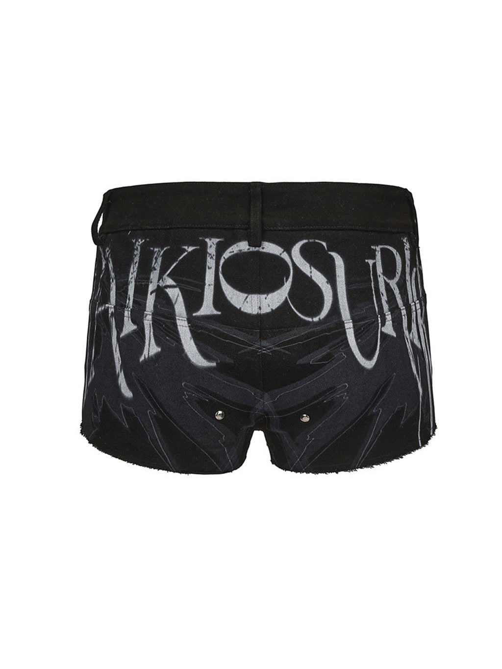PAIKI Demon Wings Print Mid-Rise Shorts