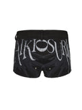 PAIKI Demon Wings Print Mid-Rise Shorts