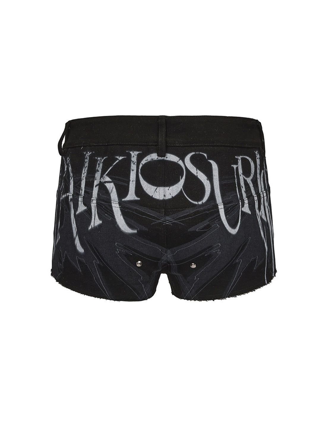 PAIKI Demon Wings Print Mid-Rise Shorts