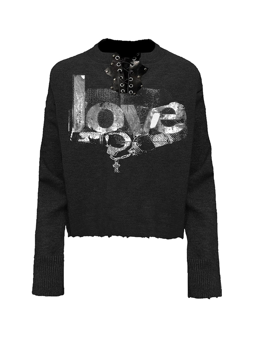 PAIKI LOVE Henley Collar Slim Fit Sweater