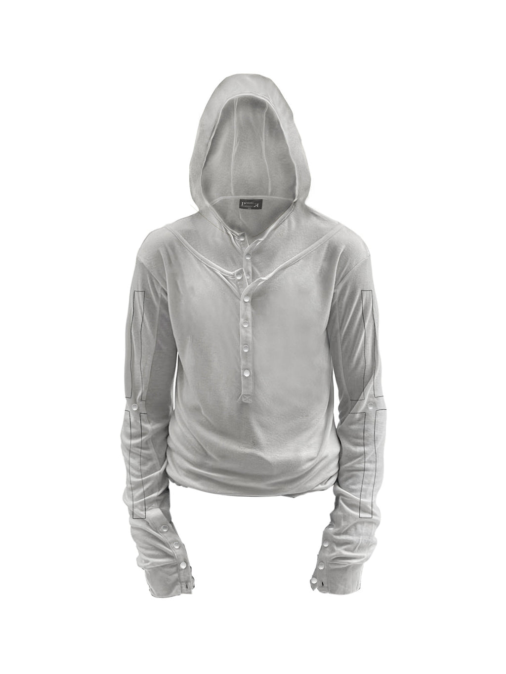 PAIKI Cross Assassin Fake Two-Piece Long Sleeve Hooded T-Shirt