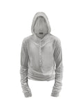 PAIKI Cross Assassin Fake Two-Piece Long Sleeve Hooded T-Shirt