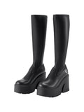 High-Heeled Platform Stretch Boots
