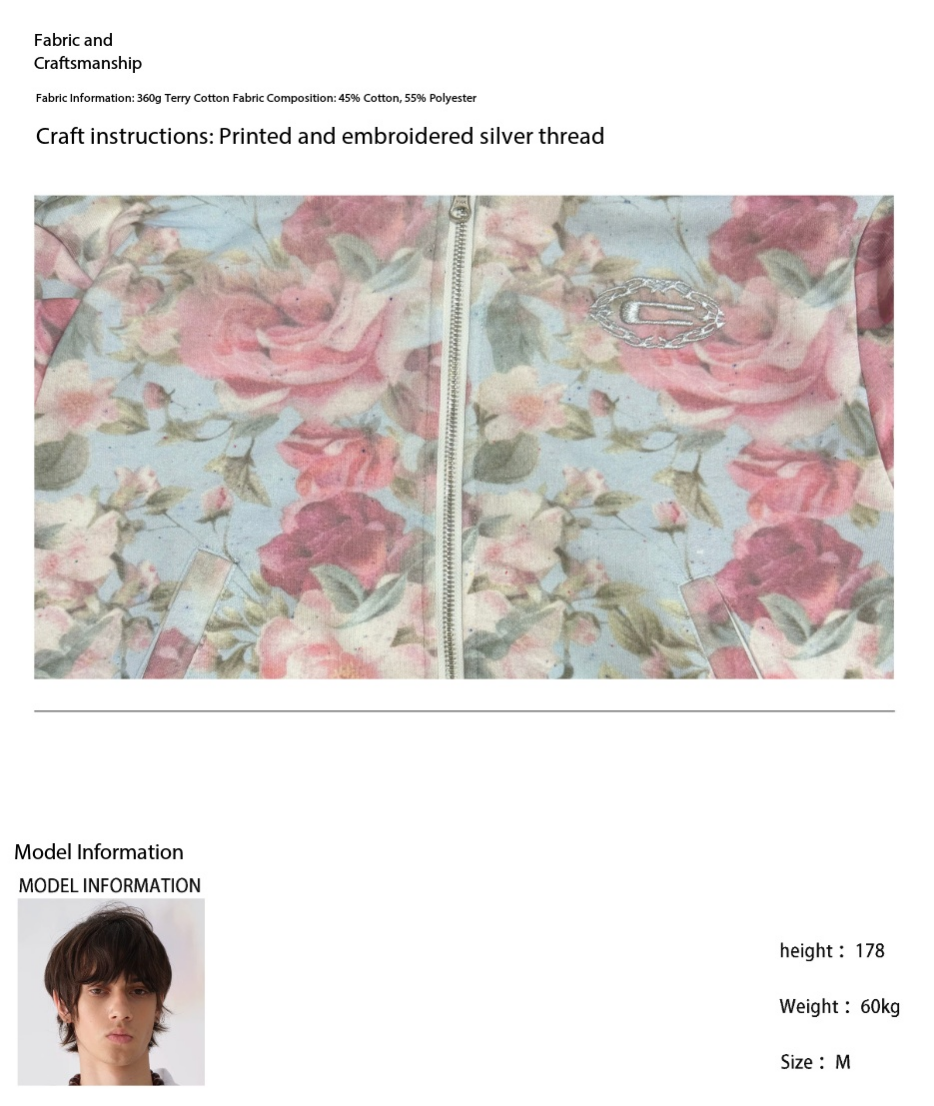 Pastel Floral Long Sleeve Top – "Silent Flowers Knowing Wind" Graphic