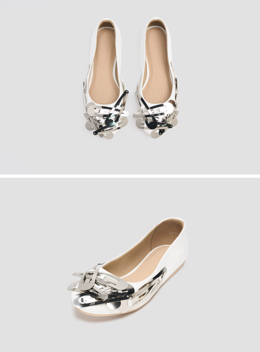 Ecoday X MAELIN HAIR PIN Ballet Flats