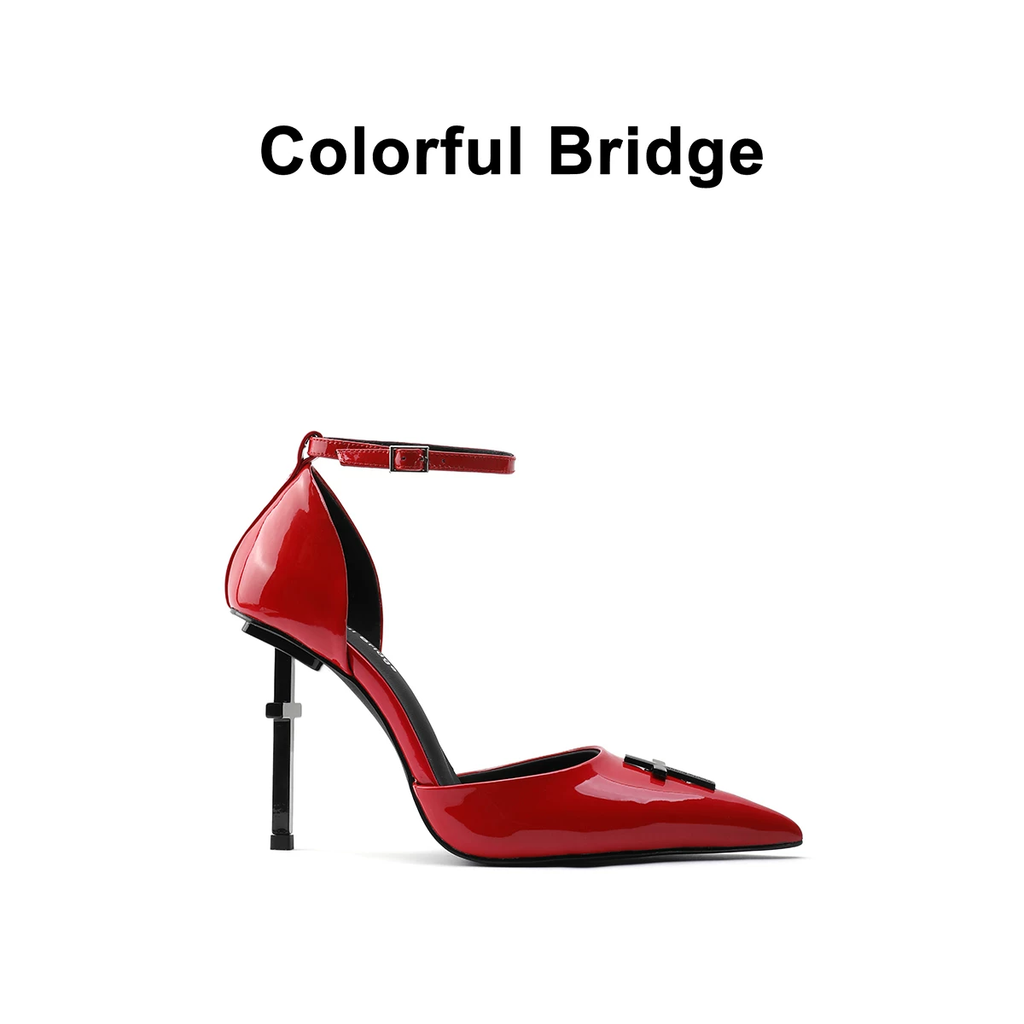 Crucifix Cut-Out Strappy Heels