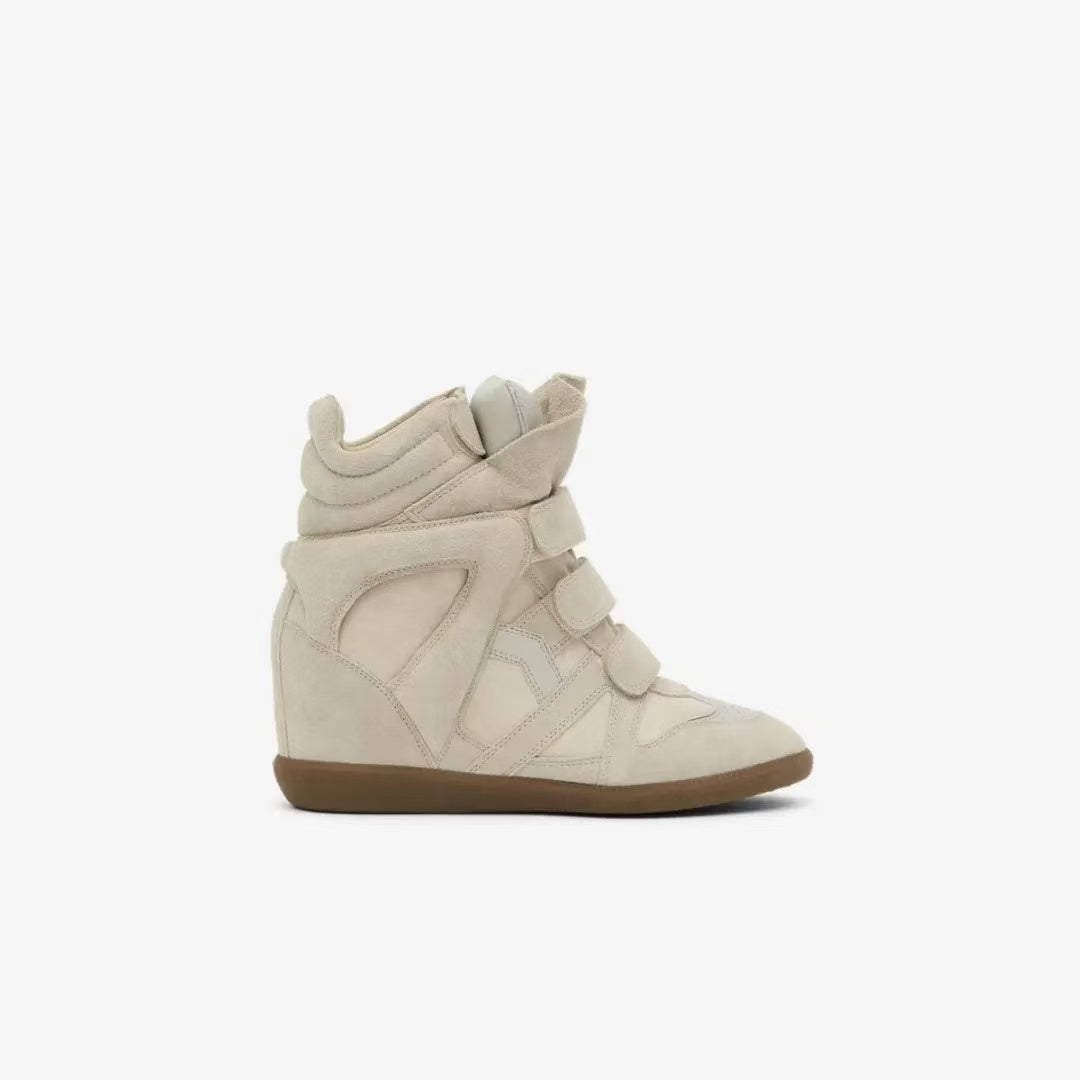 Y2K Hidden Heel High-Top Velcro Wedges