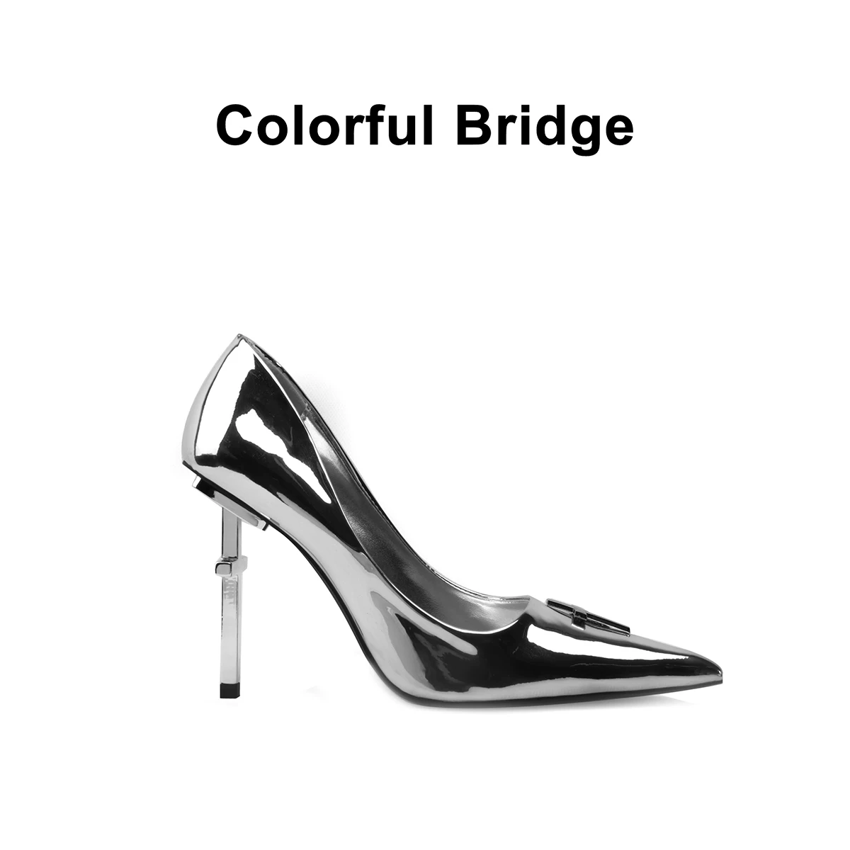 White Gothic Cross Heels