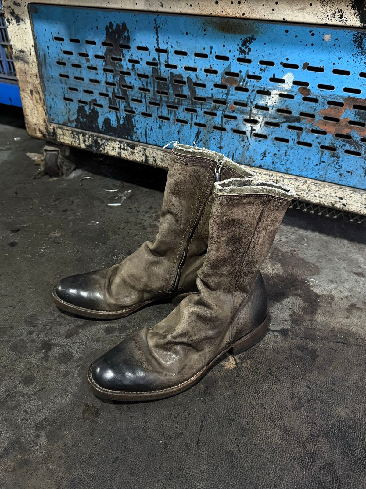 DISTRESSED SLouch MID-CALF BOOTS