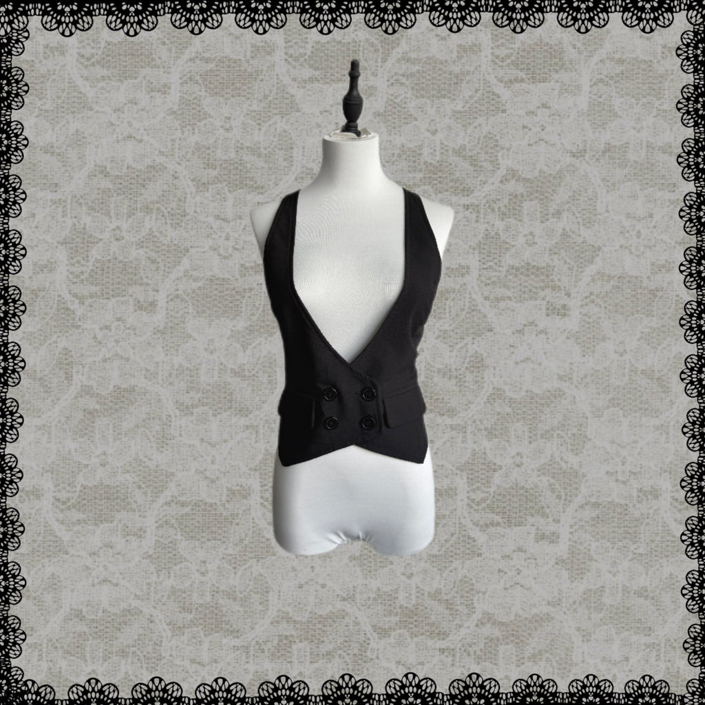 Double-Breasted Vintage Goth Waistcoat
