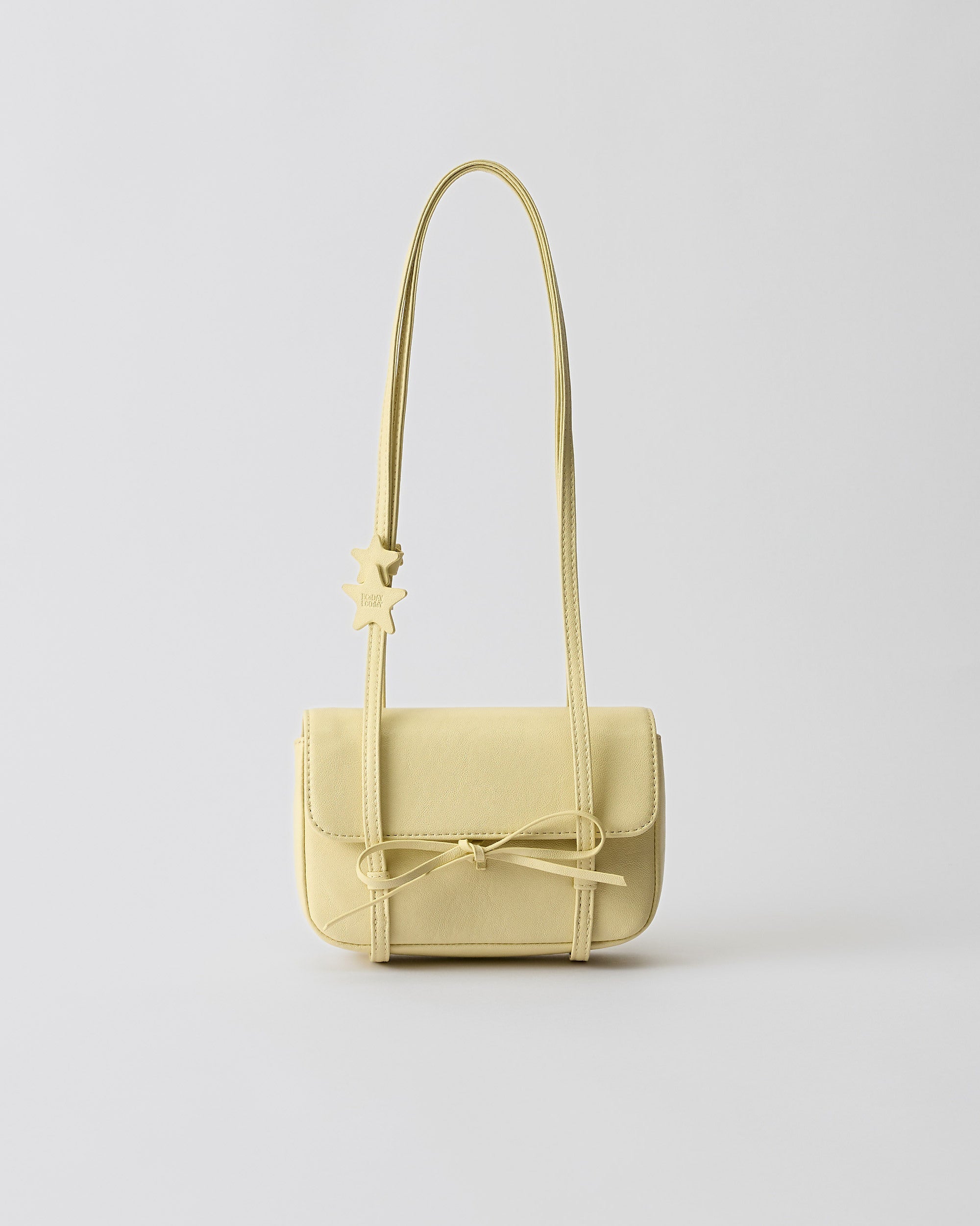Mini Bow Shoulder Bag light yellow color detail image
