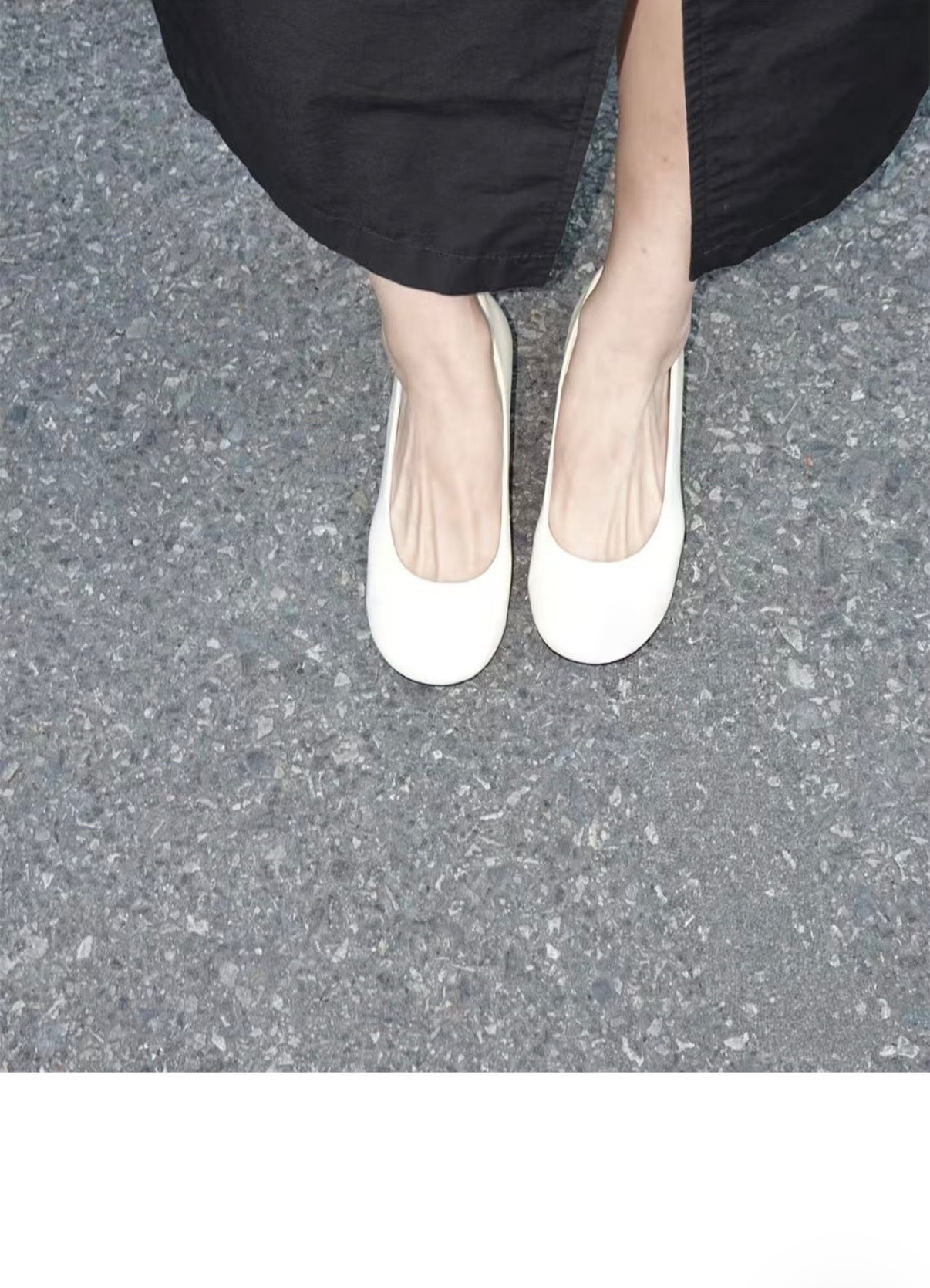 White Calfskin Wedge Heel Shoes