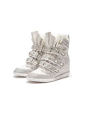 Glitter Star Studded Wedge Sneakers