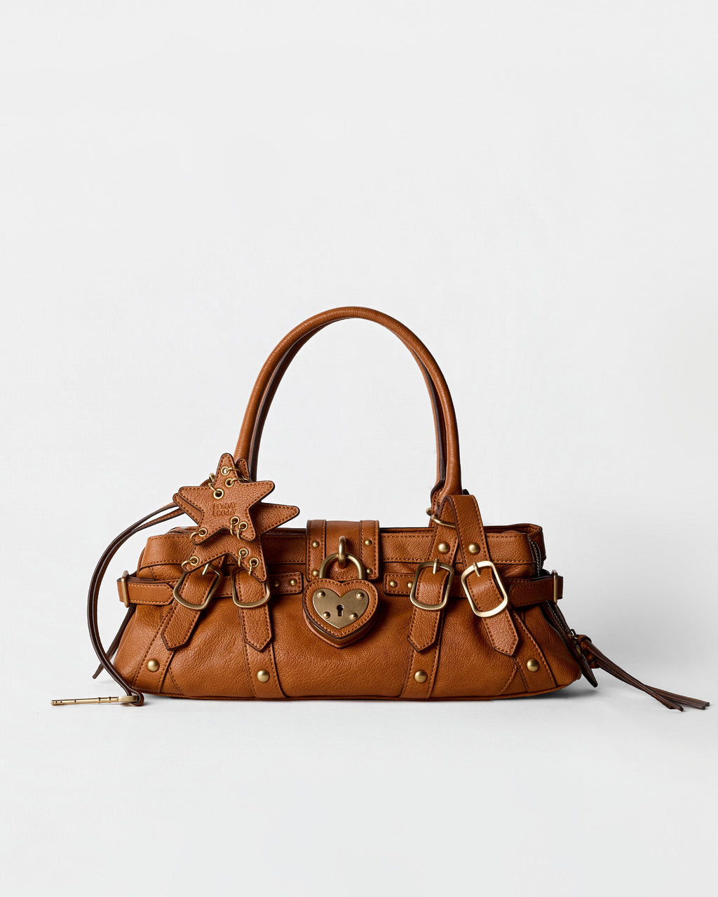 Lockie Baguette Bag dirty orange color detail image