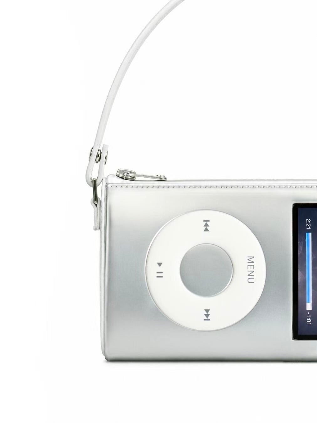 Retro MP3 Music Player Shoulder Bag - Silver