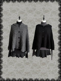 Knit Hooded Batwing Cape
