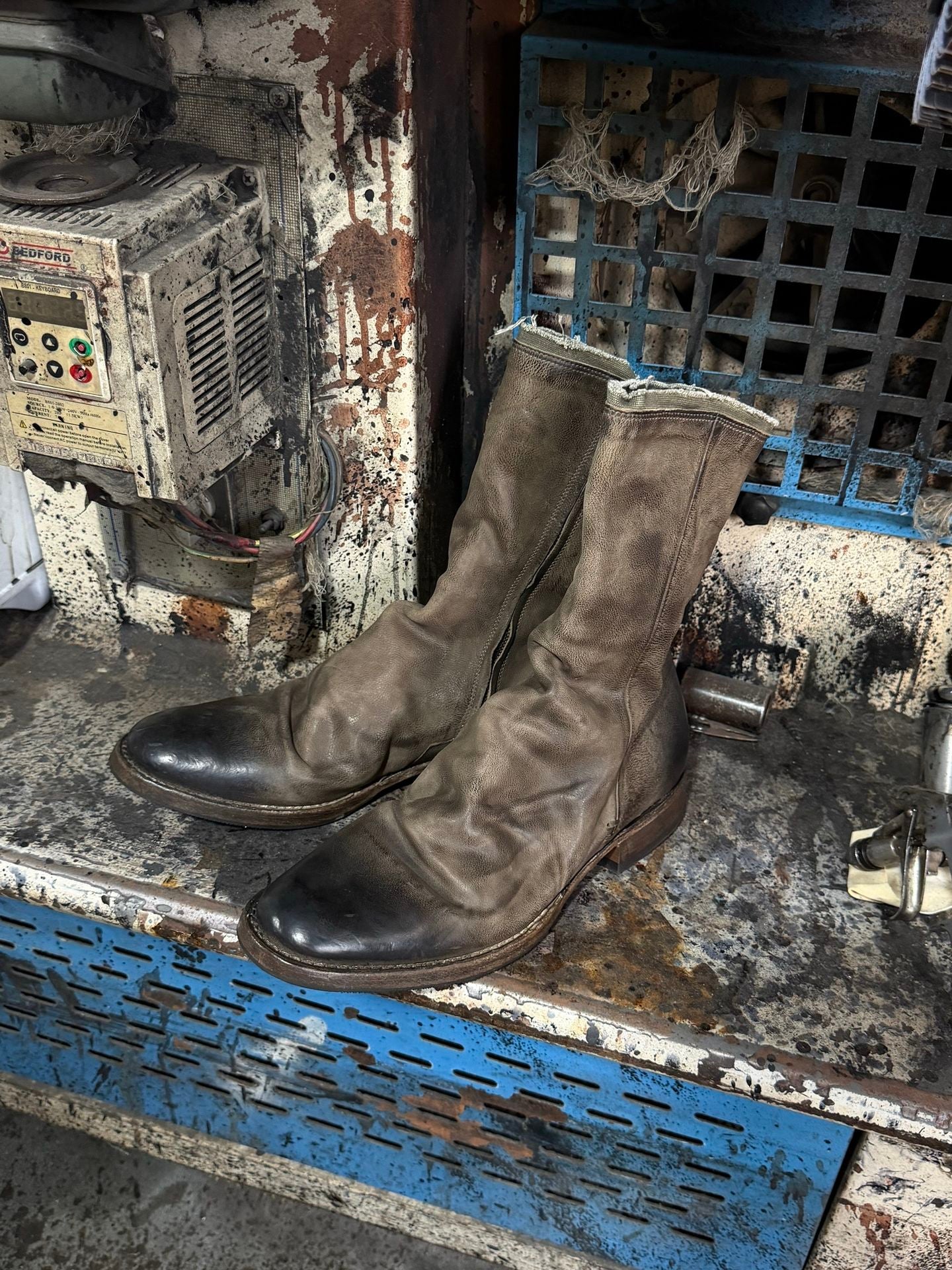 DISTRESSED SLouch MID-CALF BOOTS