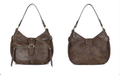 Vintage Textured Half-Moon Leather Bag