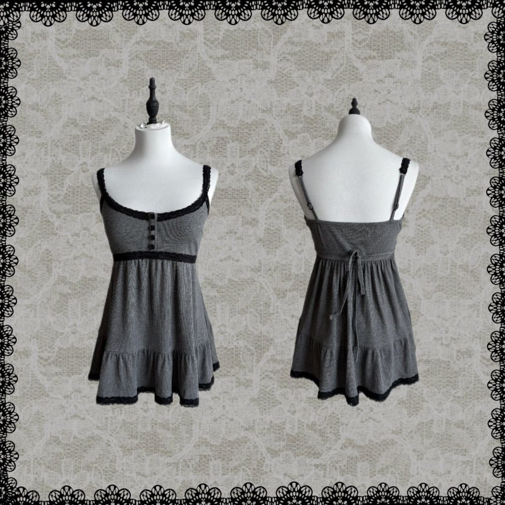Lace Trim Cropped Cami Top